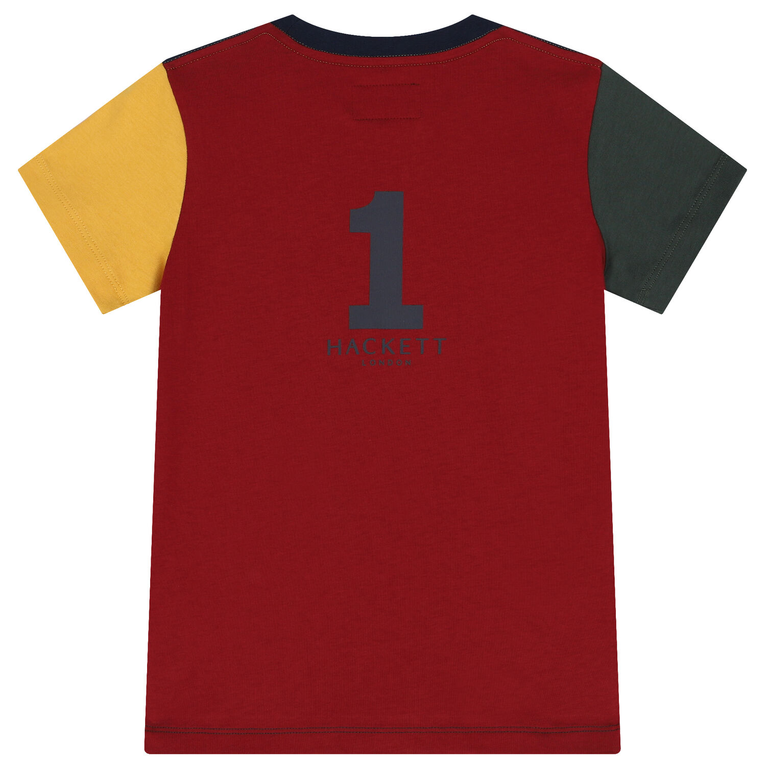 Boys Navy Blue & Red Logo T-Shirt, 2, hi-res