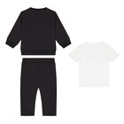 Black & White 3-Piece Baby Tracksuit Gift Set, 1, hi-res