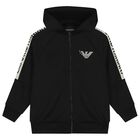 Boys Black Logo Tracksuit, 1, hi-res