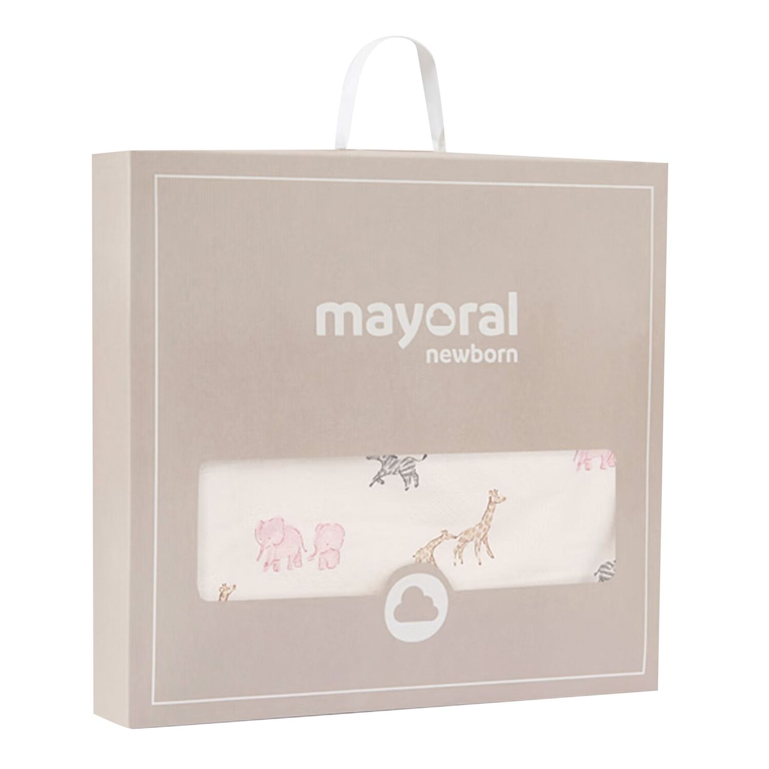 Baby Girls Beige & Pink Animals Blanket, 2, hi-res