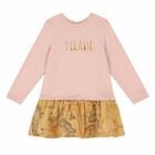 Girls Pink & Beige Geo Map Dress, 2, hi-res