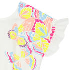 Girls White Butterfly Playsuit, 1, hi-res