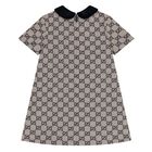 Younger Girls  Beige GG Canvas dress , 1, hi-res