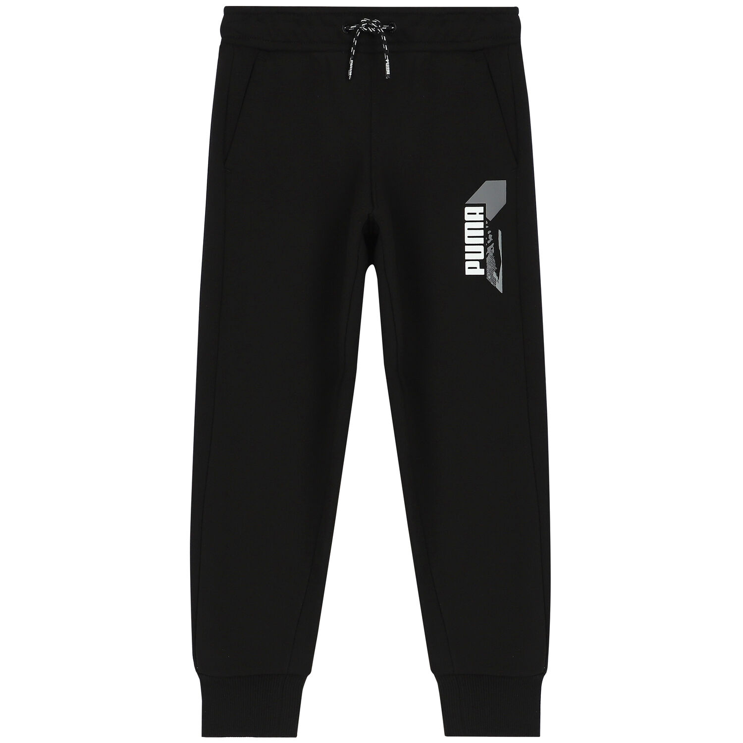 Boys Black Logo Joggers, 1, hi-res