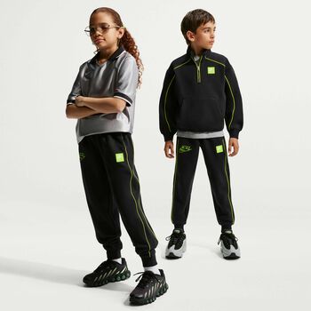 Black & Neon Green Logo Joggers