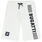 Boys White Logo Shorts, 2, hi-res