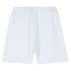 Boys White Cotton Shorts, 1, hi-res