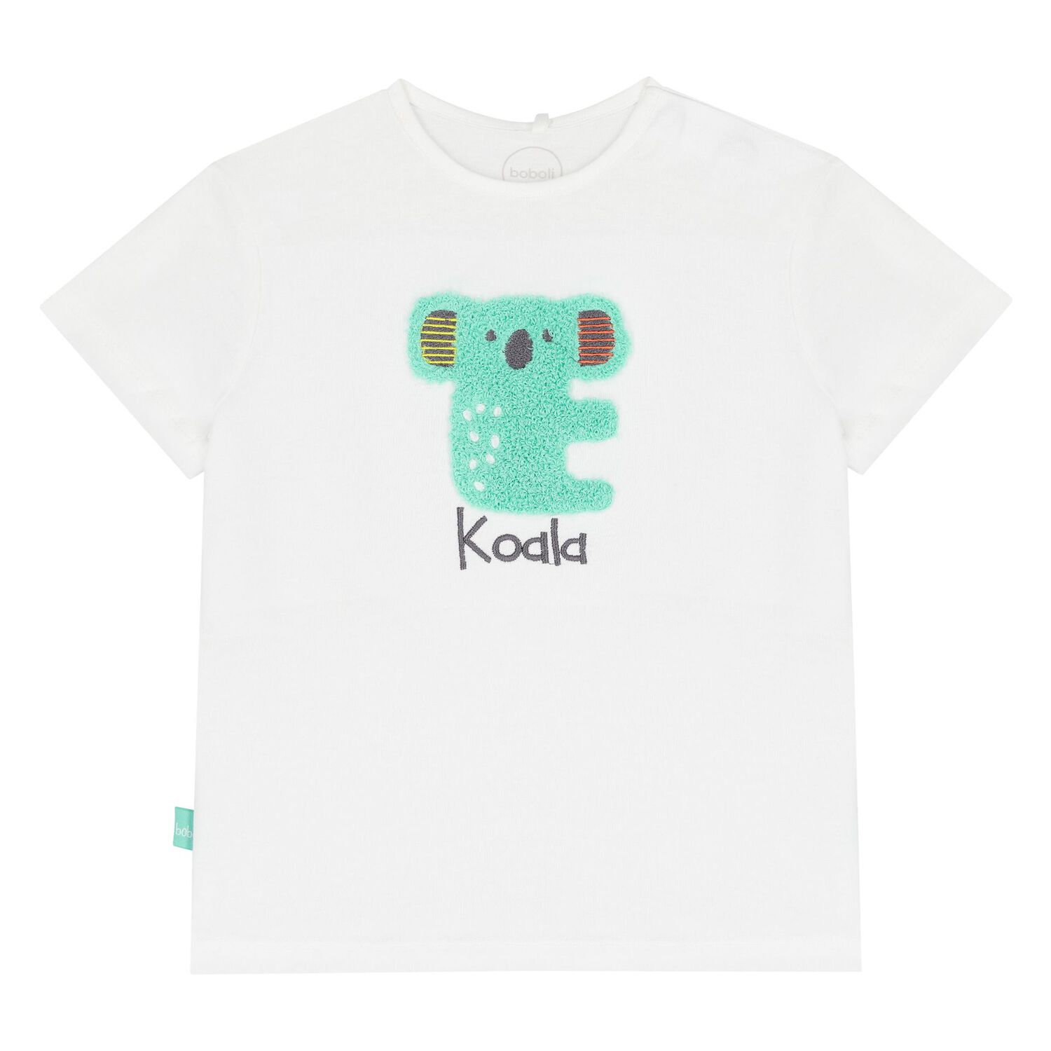 Younger Boys Ivory & Green Koala Shorts Set, 1, hi-res