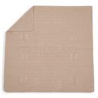 Beige Knit Logo Baby Blanket , 1, hi-res