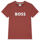 Boys Mini Me Red Logo T-Shirt, 14, hi-res