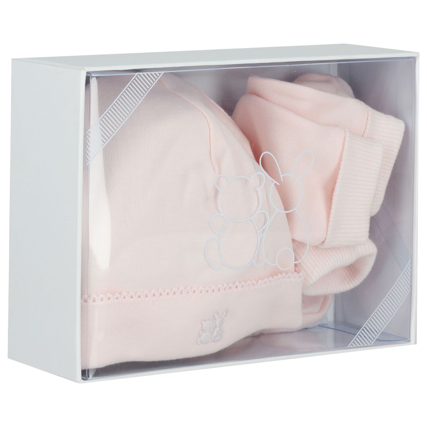 Baby Girls Pink Hat & Booties Gift Set, 3, hi-res image number null