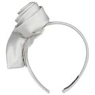 Girls Silver Rose Headband, 1, hi-res