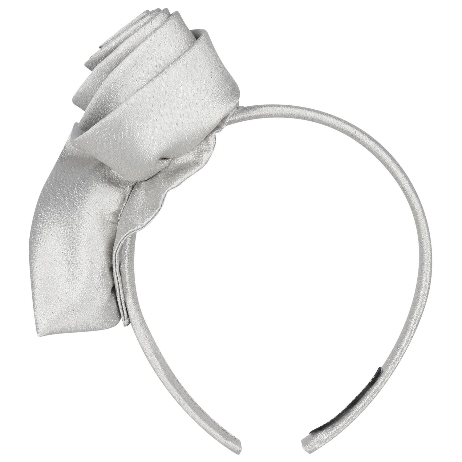 Girls Silver Rose Headband, 1, hi-res image number null