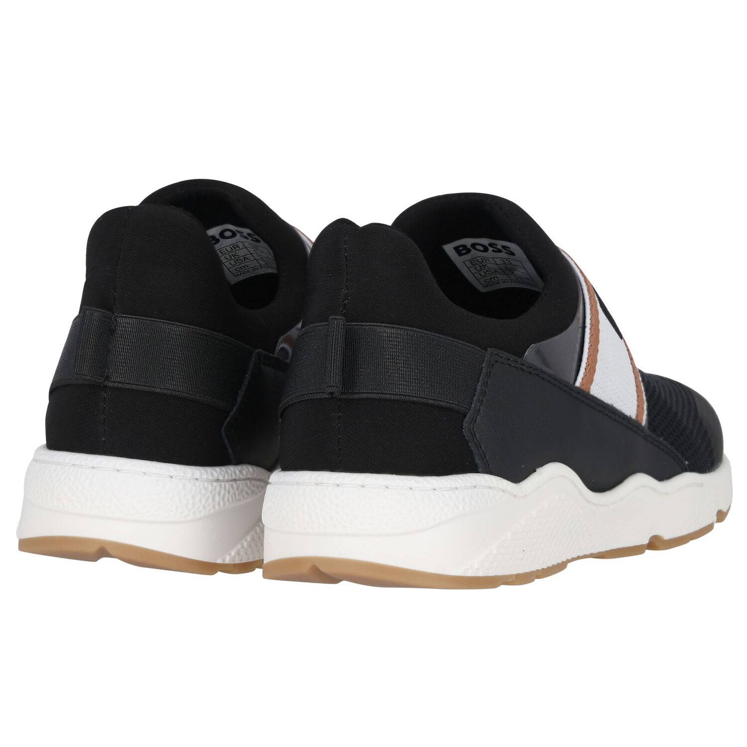 Boys Black Logo Trainers, 1, hi-res image number null