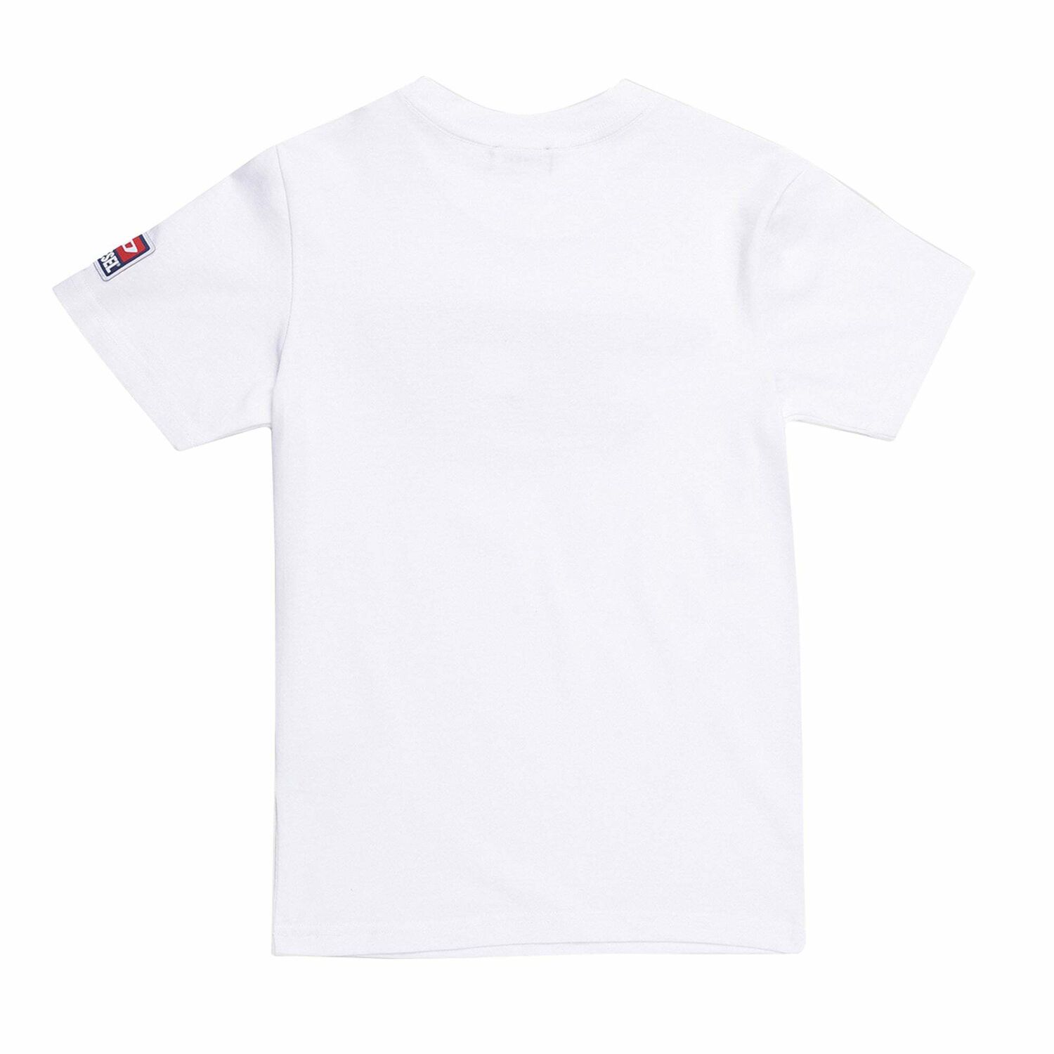 تيشيرت قطن بالشعار باللون الابيض, 1, hi-res