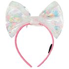 Girls Pink & Ivory Iridescent Headband, 1, hi-res