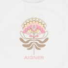 Girls White Flower Logo T-Shirt, 1, hi-res
