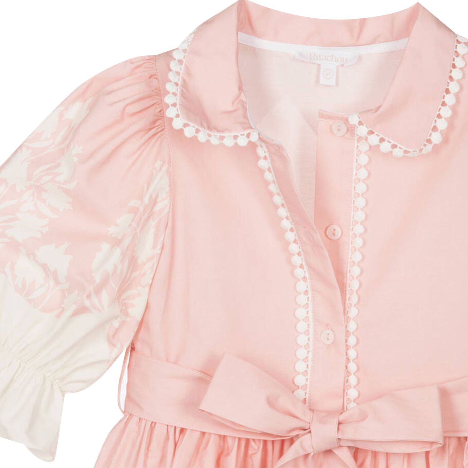 Girls Pink & White Floral Dress, 1, hi-res