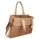 Beige Logo Canvas Baby Changing Bag, 1, hi-res