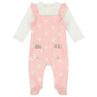 Girls Pink Babygrow & Hat Set, 1, hi-res