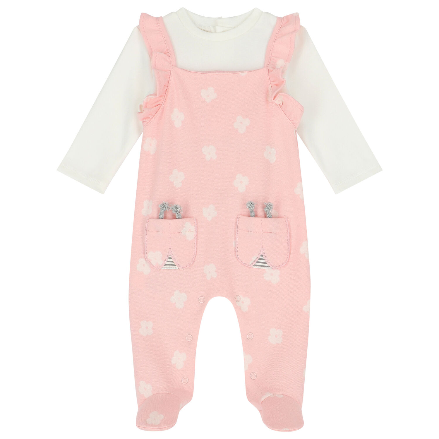 Girls Pink Babygrow & Hat Set, 1, hi-res image number null