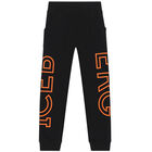 Boys Black Logo Joggers, 1, hi-res