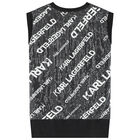 Girls Black & White Sequin Logo Dress, 1, hi-res