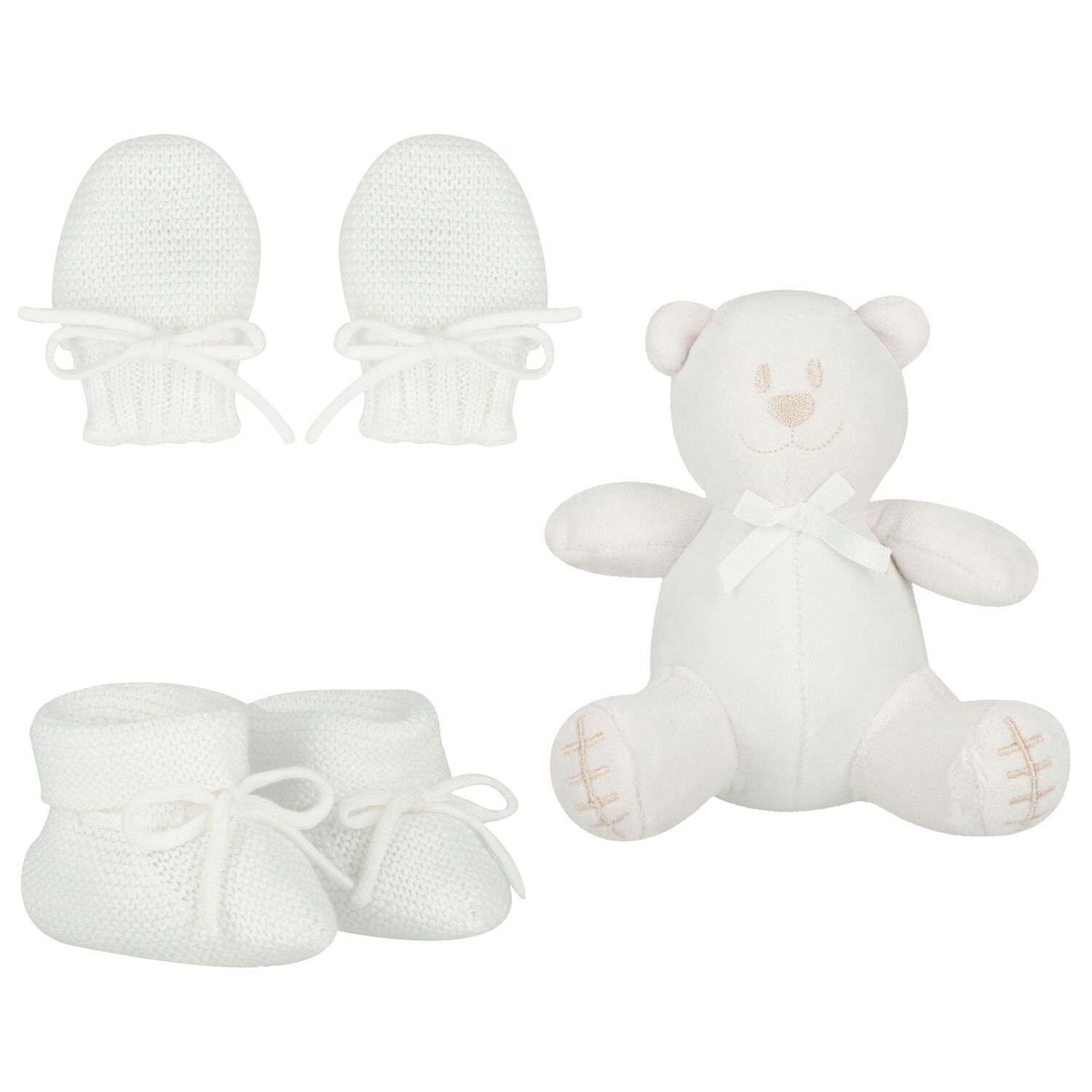 Ivory Mittens & Booties Baby Gift Set, 3, hi-res image number null