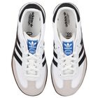 White & Black Logo Samba Trainers, 1, hi-res