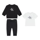 طقم هدايا بدلة رياضية للأولاد باللون الازرق والأبيض ( 3 قطع ), 1, hi-res