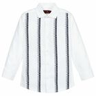 Boys White Logo Shirt, 1, hi-res