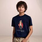 Boys Navy Blue Polo Bear T-Shirt, 1, hi-res