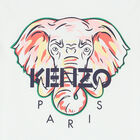 تيشيرت بشعار الفيل باللون الابيض للبنات, 1, hi-res