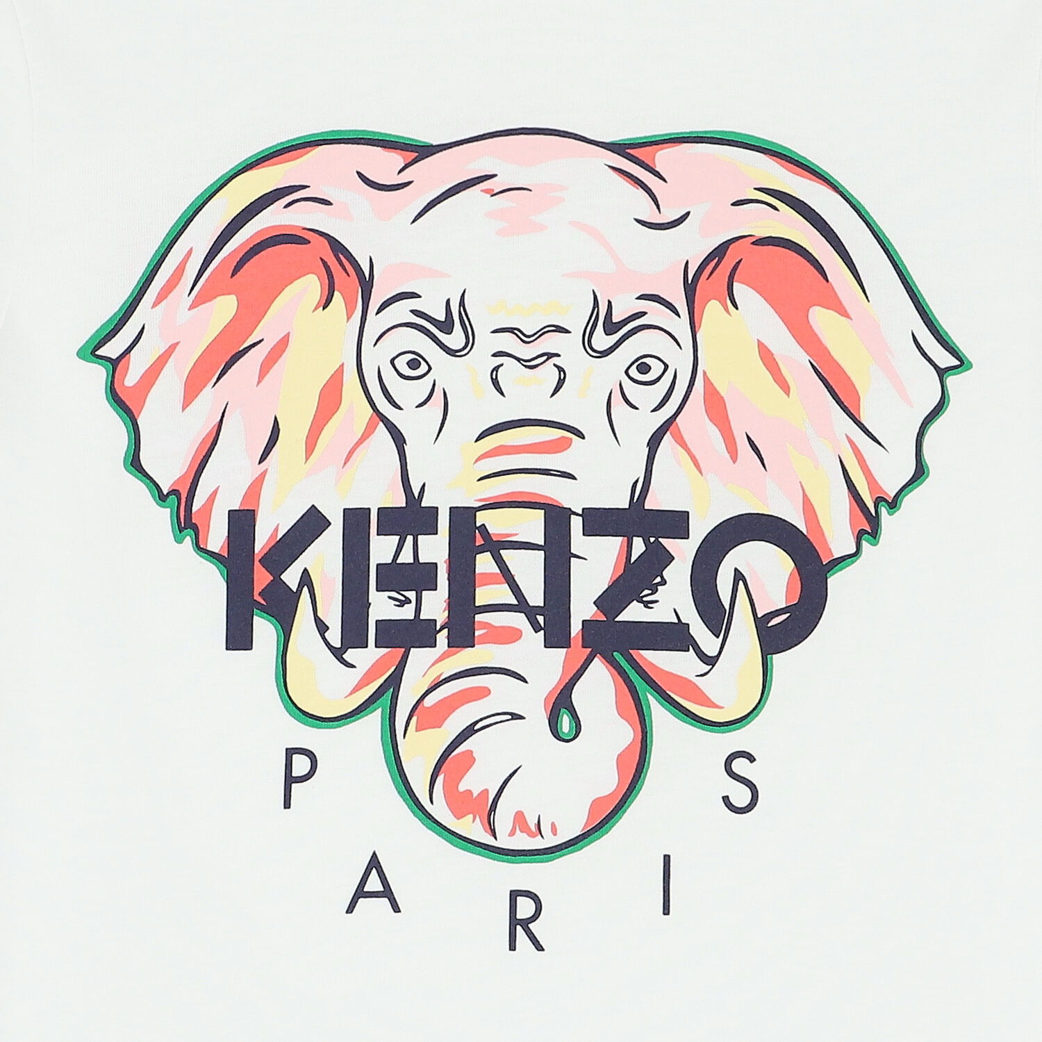 تيشيرت بشعار الفيل باللون الابيض للبنات, 1, hi-res image number null