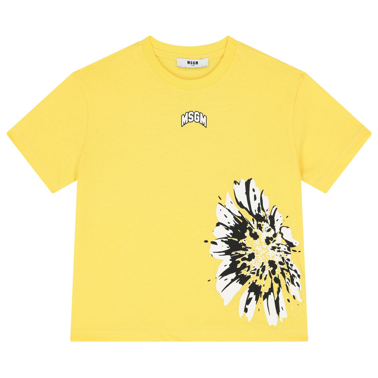 Girls Yellow Logo T-Shirt, 2, hi-res