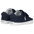 حذاء أولاد رياضي بالشعار باللون الكحلي, 1, hi-res