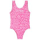 Girls Pink Logo Swimsuit, 1, hi-res
