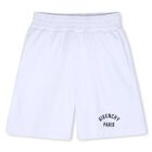 Boys White Logo Shorts, 1, hi-res