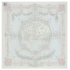 White & Blue Tapestry Swaddle Carré Baby Blanket, 1, hi-res