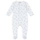 Baby White and Grey Stork Print Babygrow Set, 1, hi-res