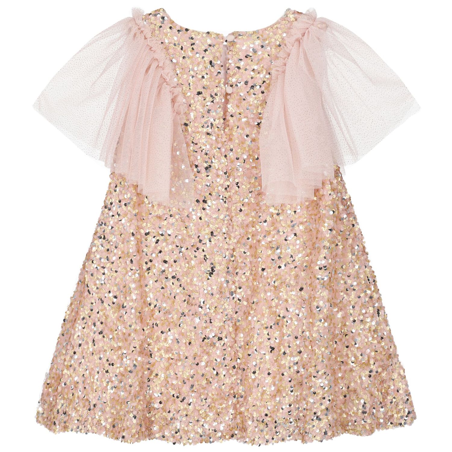Girls Pink & Gold Sequin Dress, 1, hi-res image number null