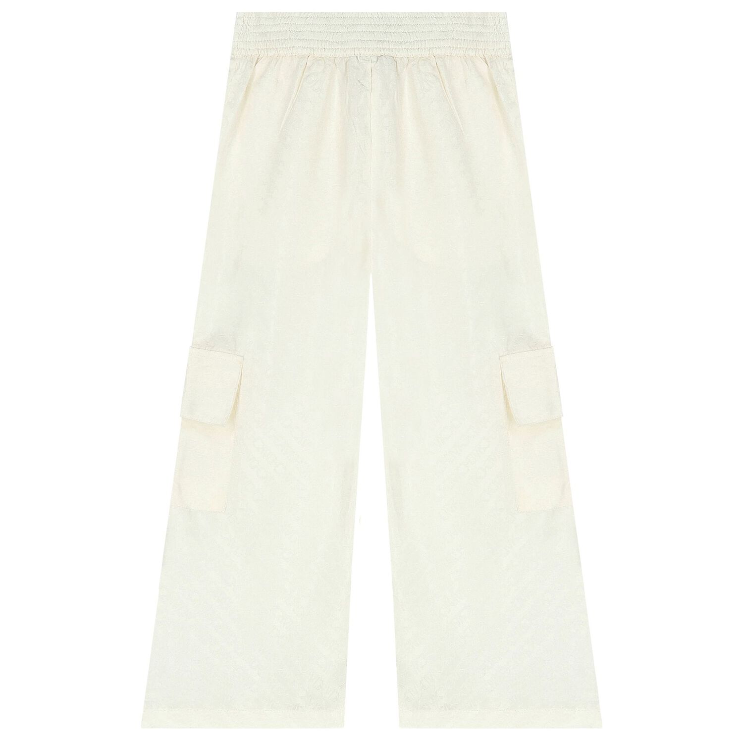 بنطلون بنات بالشعار باللون العاجي, 1, hi-res