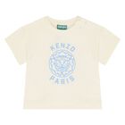 Younger Boys Ivory & Blue Shorts Set, 1, hi-res