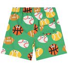 Boys Green Balls Swim Shorts, 1, hi-res