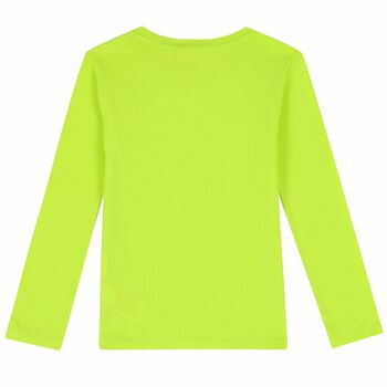 Boys Green Logo Long Sleeve Top
