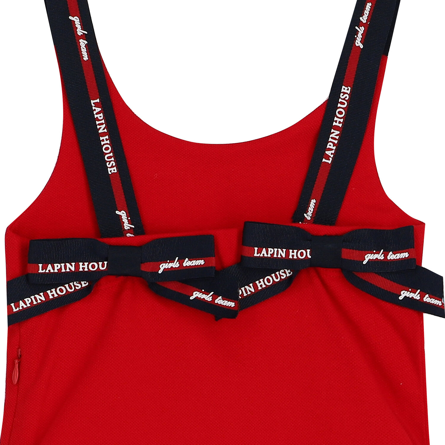 فستان بنات بالشعار باللون الأبيض والأحمر, 1, hi-res