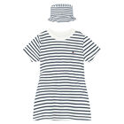 طقم فستان مخطط باللون الأبيض والأزرق, 1, hi-res