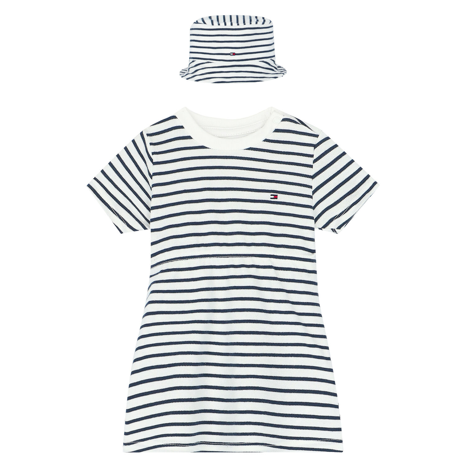 طقم فستان مخطط باللون الأبيض والأزرق, 1, hi-res image number null