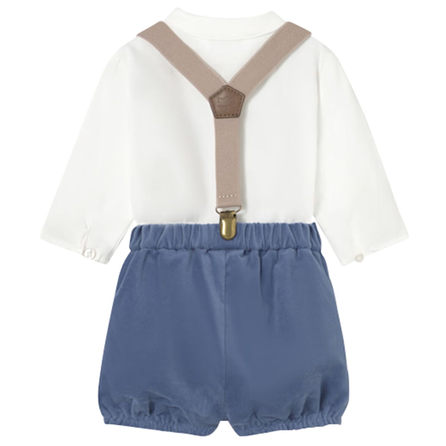 Baby Boys White & Blue Shorts Set, 2, hi-res