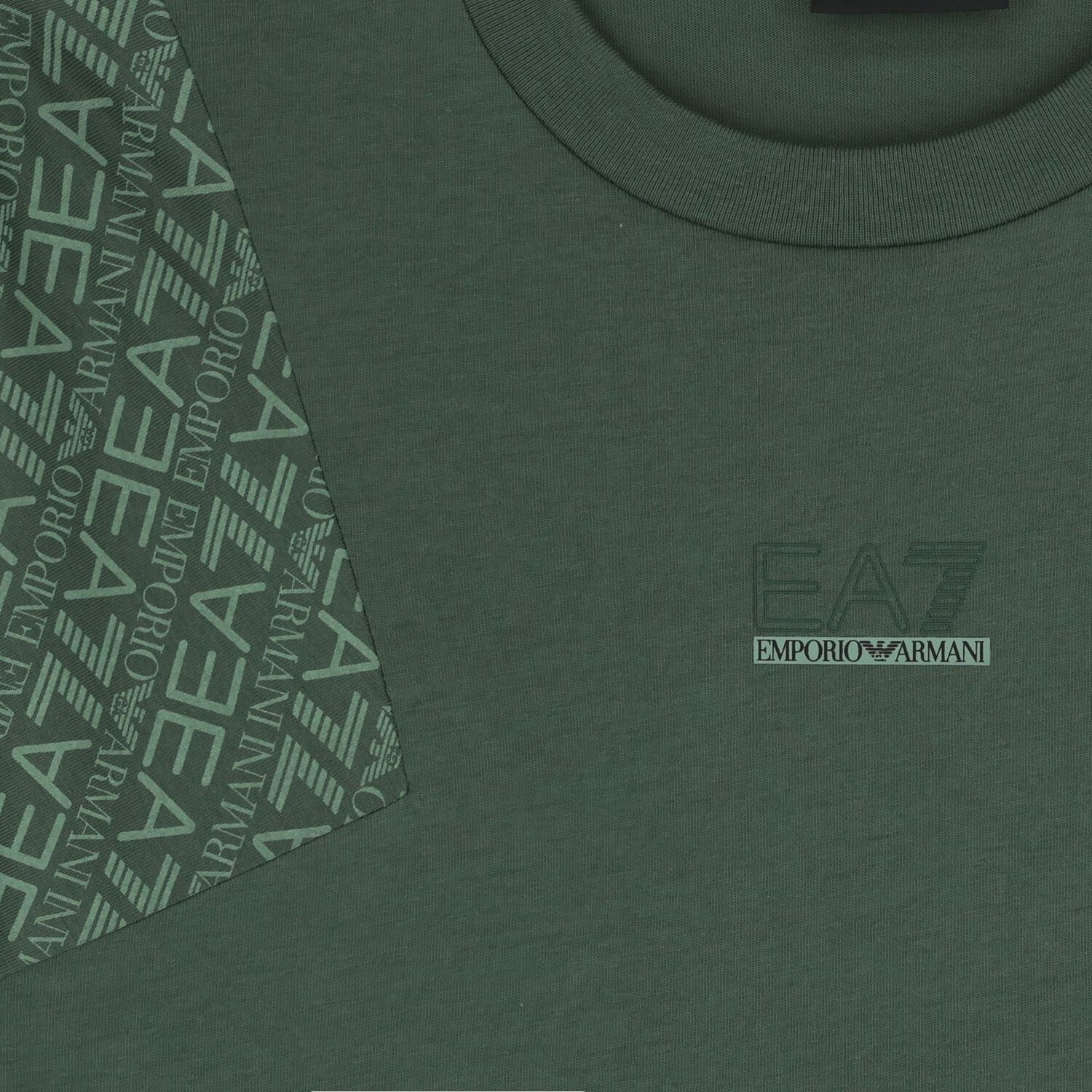 قميص أخضر بشعار للأولاد, 1, hi-res